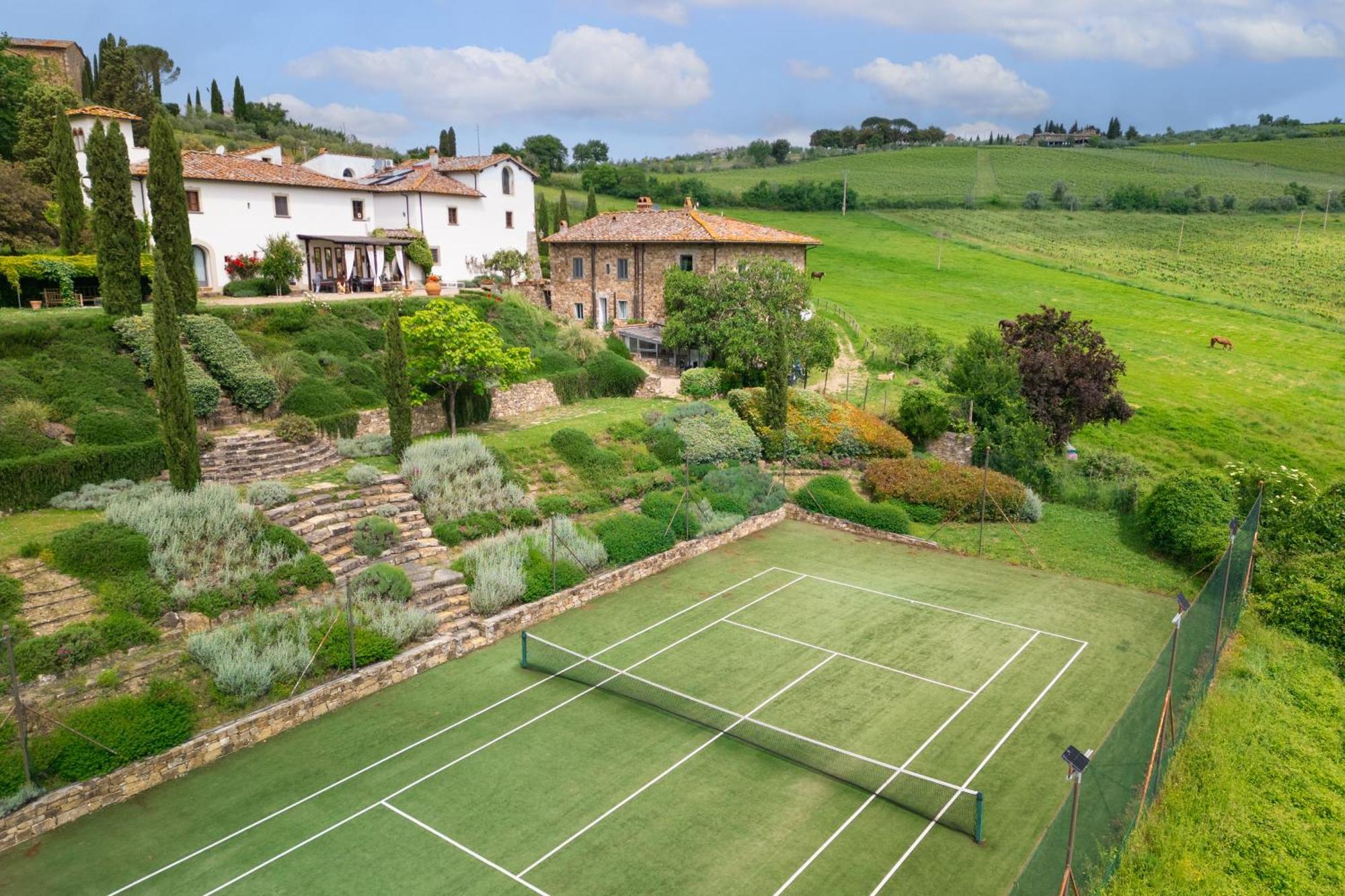 Villa Rignana Chianti Estate, Pool, Tennis,Cook Греве-ин-Кьянти Экстерьер фото